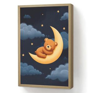 OnlyWow NÁSTENNÉ SVIETIDLO Medvedík - Mesiac - Mraky - Hviezdy 40x60 cm vyobraziť