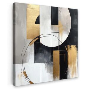 MuchoWow OBRAZ NA PLÁTNE Abstraktné - Zlato - Striebro - Tvary - Estetické 50x50 cm vyobraziť