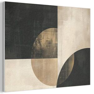 MuchoWow AKUSTICKÝ OBRAZ Abstraktné - Geometrické tvary - Čierna - Zlatá 70x50 cm vyobraziť