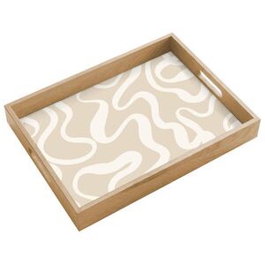 OnlyWow PODNOS Línie - abstraktné - béžové - biele - minimalistické 40x30 cm vyobraziť