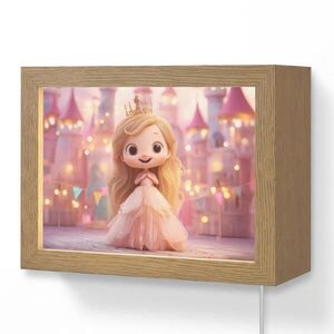 OnlyWow NÁSTENNÉ SVIETIDLO Princezná - ružová - hrad 20x15 cm vyobraziť