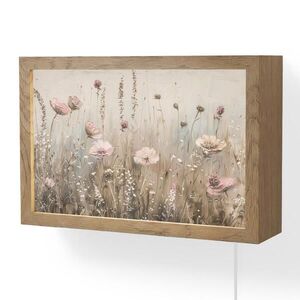 OnlyWow NÁSTENNÉ SVIETIDLO Kvety - Ružová - Moderné - Béžová 30x20 cm vyobraziť