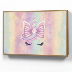 OnlyWow NÁSTENNÉ SVIETIDLO Jednorožec - trblietky - dúha - pastelové farby 90x60 cm vyobraziť