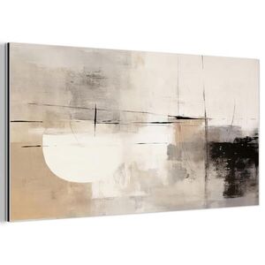 MuchoWow KOVOVÝ OBRAZ Abstraktné - Umenie - Sivé 80x40 cm vyobraziť