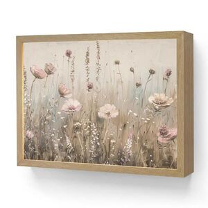 OnlyWow NÁSTENNÉ SVIETIDLO Kvety - Ružová - Moderné - Béžová 40x30 cm vyobraziť