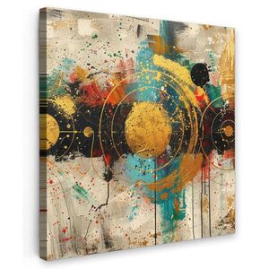 MuchoWow OBRAZ NA PLÁTNE Abstraktné - umenie - zlaté - moderné 20x20 cm vyobraziť