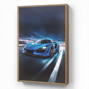 OnlyWow NÁSTENNÉ SVIETIDLO Auto - modré - chlapci - dieťa 70x100 cm vyobraziť