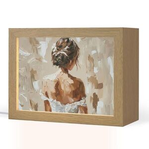 OnlyWow STOLNÁ LAMPA Žena - Farba - Abstraktná - Béžová - Moderná 20x15 cm vyobraziť