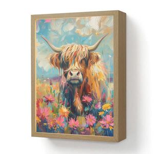 OnlyWow NÁSTENNÉ SVIETIDLO Škótsky horal - Príroda - Farebné - Kvety 30x40 cm vyobraziť