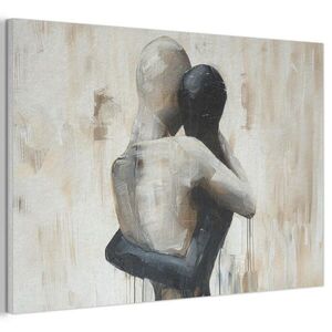 MuchoWow AKUSTICKÝ OBRAZ Abstraktné - Láska - Čiernobiele - Moderné 90x60 cm vyobraziť