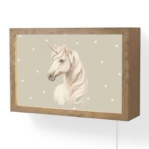 OnlyWow NÁSTENNÉ SVIETIDLO Jednorožec - biely - bodky 30x20 cm vyobraziť