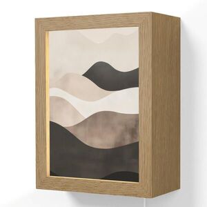 OnlyWow NÁSTENNÉ SVIETIDLO Abstraktné - Krajina - Vlny - Krémová farba 15x20 cm vyobraziť