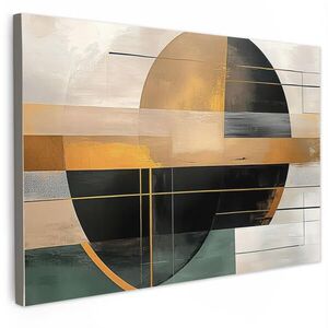 MuchoWow OBRAZ NA PLÁTNE Abstraktné - Zlaté - Bronzové - Zelené - Tvary - Moderné 60x40 cm vyobraziť