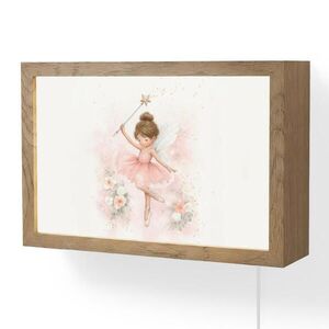 OnlyWow NÁSTENNÉ SVIETIDLO Baletka - Víla - Kvety - Ružová 30x20 cm vyobraziť