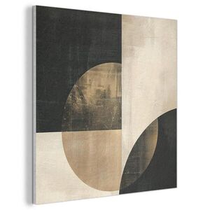MuchoWow AKUSTICKÝ OBRAZ Abstraktné - Geometrické tvary - Čierna - Zlatá 60x60 cm vyobraziť