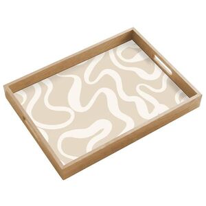 OnlyWow PODNOS Línie - abstraktné - béžové - biele - minimalistické 50x35 cm vyobraziť