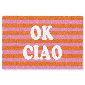MuchoWow ROHOŽKA Ciao - Citát - Pruhy 60x40 cm vyobraziť