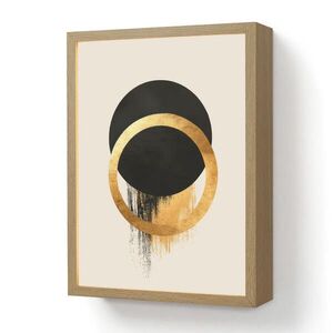 OnlyWow NÁSTENNÉ SVIETIDLO Abstraktný dizajn - Čierny kruh - Škvrny od farby 30x40 cm vyobraziť