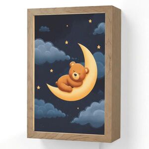 OnlyWow NÁSTENNÉ SVIETIDLO Medvedík - Mesiac - Mraky - Hviezdy 20x30 cm vyobraziť