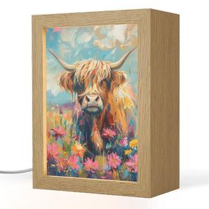OnlyWow STOLNÁ LAMPA Škótsky horal - Príroda - Farebné - Kvety 15x20 cm vyobraziť