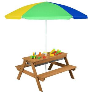 COSTWAY PIKNIKOVÝ STÔL 50 cm, žltý vyobraziť
