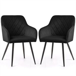 RAUMHIRSCH FURNITURE ČALÚNENÉ STOLIČKY, sada 2 ks, kovové nohy, čierna 54, 5/82/58 vyobraziť
