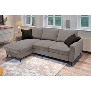 MID.YOU ROZKLADACIA ROHOVÁ SEDAČKA, kov, textil, kompozitné drevo, taupe vyobraziť