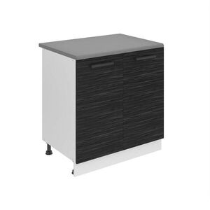 B BELINI GROUP SPODNÁ kuchynská skrinka 80 cm SD, s pracovnou doskou, s 2 dvierkami, Royal Ebony vyobraziť