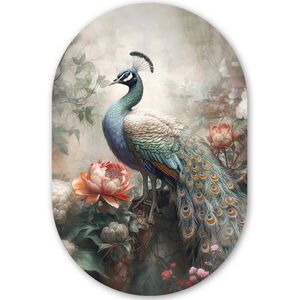 MuchoWow OBRAZ NA STENU Páv - Pávie perie - Vták - Džungľa - Kvety 40x60 cm vyobraziť
