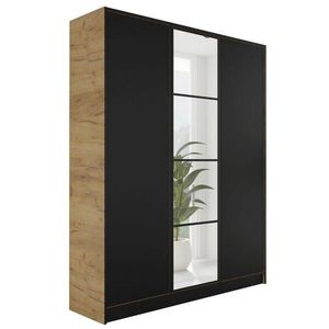 Kier Furniture ŠATNÍK EDEN 3-dverový v4 - 156, 4x205x39 cm - Dub Craft Gold + Čierna vyobraziť