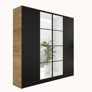 Kier Furniture ŠATNÍK EDEN 4-dverový v4 - 206, 4x205x39 cm - Dub Craft Gold + Čierna vyobraziť