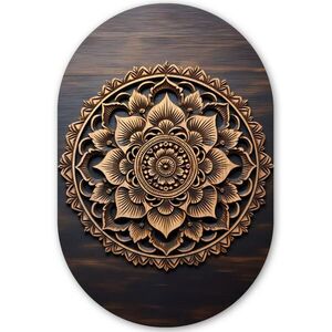 MuchoWow OBRAZ NA STENU Mandala - drevo - kvety - hnedá 40x60 cm vyobraziť