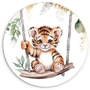 MuchoWow OBRAZ NA STENU Tiger - Zviera - Deti - Džungľa 30x30 cm vyobraziť