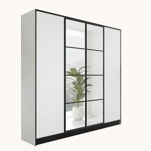 Kier Furniture ŠATNÍK EDEN 4-dverový v1 - 206, 4x205x39 cm - Biela vyobraziť