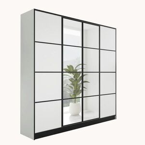 Kier Furniture ŠATNÍK EDEN 4-dverový v2 - 206, 4x205x39 cm - Biela vyobraziť