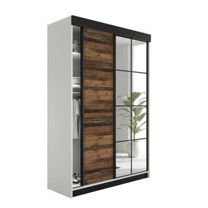 Kier Furniture SKRIŇA S POSUVNÝMI DVERAMI LAMARO - 138x205x59 cm - Biela + Old Style vyobraziť