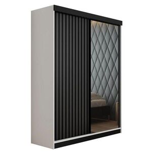 Kier Furniture SKRIŇA S POSUVNÝMI DVERAMI MALANI - Biela + Grafit 138x205x59 cm vyobraziť