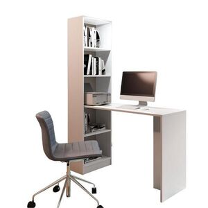 Kier Furniture PÍSACÍ STÔL B-1 S REGÁLOM Biela vyobraziť