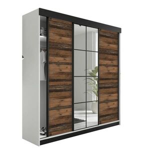 Kier Furniture SKRIŇA S POSUVNÝMI DVERAMI LAMARO - 200x205x59 cm - Biela + Old Style vyobraziť