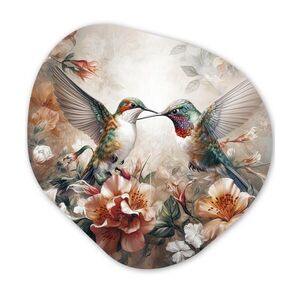 MuchoWow OBRAZ NA STENU Kolibrík - Vtáky - Kvety - Príroda 40x40 cm vyobraziť