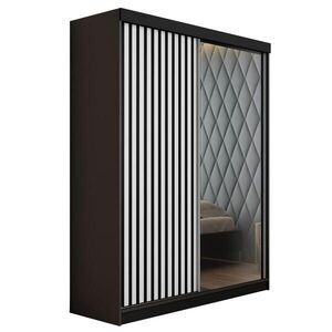 Kier Furniture SKRIŇA S POSUVNÝMI DVERAMI MALANI - Grafit + Biela 138x205x59 cm vyobraziť