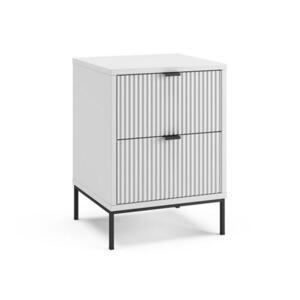 Vicco NOČNÝ STOLÍK Eliza, biely/čierna, 40 x 55.4 cm s 2 zásuvkami vyobraziť