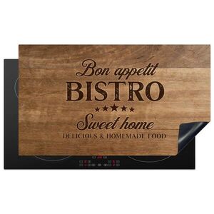 MuchoWow KRYT NA SPORÁK Citát - Bistro - Bon appetit - Sweet home - Textúra dreva 89.6x51.6 cm vyobraziť