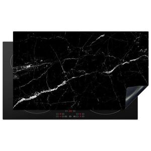 MuchoWow KRYT NA SPORÁK Mramorový vzhľad - čierny - luxusný 91.6x52.7 cm vyobraziť