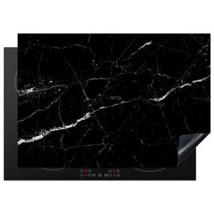 MuchoWow KRYT NA SPORÁK Mramorový vzhľad - čierny - luxusný 75x52 cm vyobraziť
