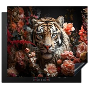 MuchoWow KRYT NA SPORÁK Tiger - Zviera - Príroda - Kvetinové - Botanické 58.3x51.3 cm vyobraziť
