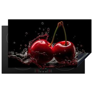 MuchoWow KRYT NA SPORÁK Čerešňa - červená - ovocie - voda - čierna 89.6x51.6 cm vyobraziť
