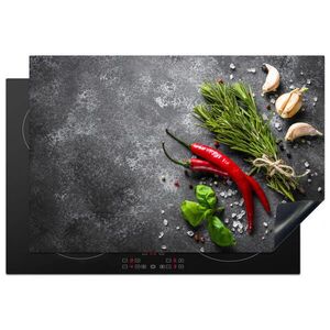MuchoWow KRYT NA SPORÁK Korenie - bylinky - korenie - betón 77x51 cm vyobraziť