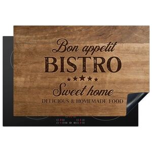 MuchoWow KRYT NA SPORÁK Citát - Bistro - Bon appetit - Sweet home - Textúra dreva 78x52 cm vyobraziť