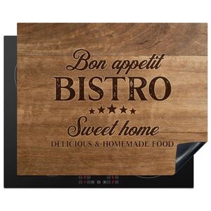 MuchoWow KRYT NA SPORÁK Citát - Bistro - Bon appetit - Sweet home - Textúra dreva 65x52 cm vyobraziť